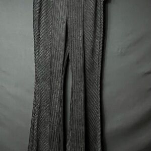 Flare pants ribbed pants high rise  high rise seemed flare